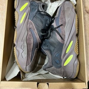 Yeezy Sneakers in Black, Gray, and Neon Yellow